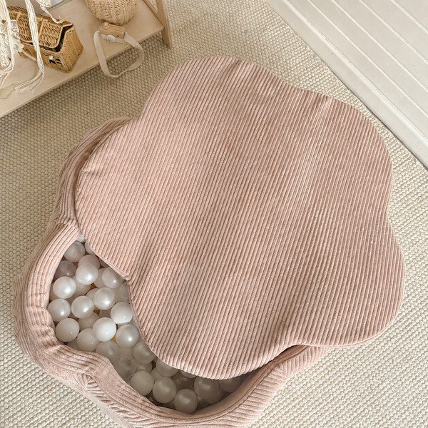Ružičasti bazen s lopticama od samta ø 90 cm visina 30 cm – Meowbaby-image-2