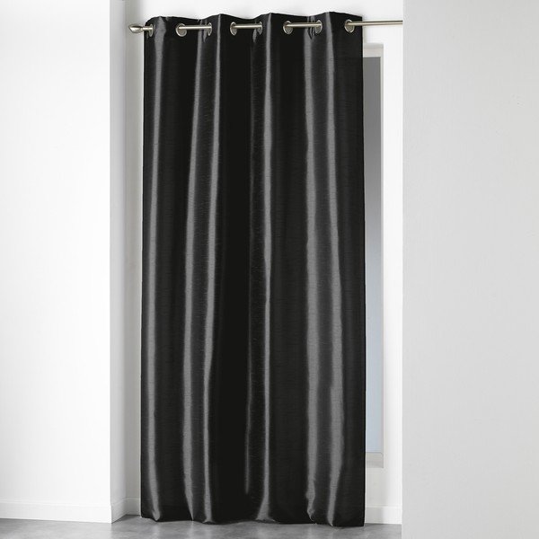 Crna zavjesa od mikrosatena 140x240 cm Shana – douceur d'intérieur