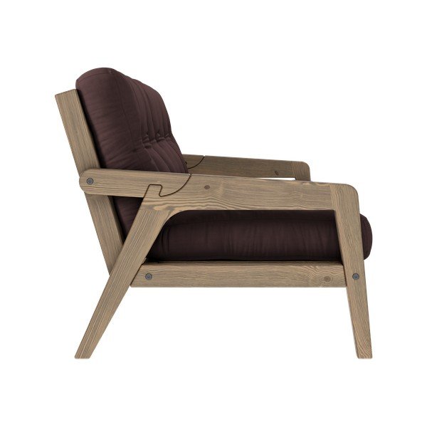 Smeđi kauč na razvlačenje 204 cm Grab - Karup Design-image-4