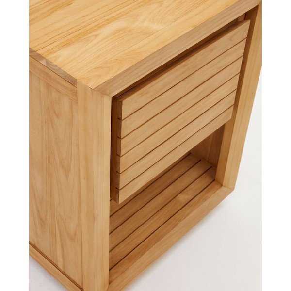 Nizak ormarić za ispod umivaonika od masivne tikovine u prirodnoj boji 60x80 cm Saula – Kave Home-image-4