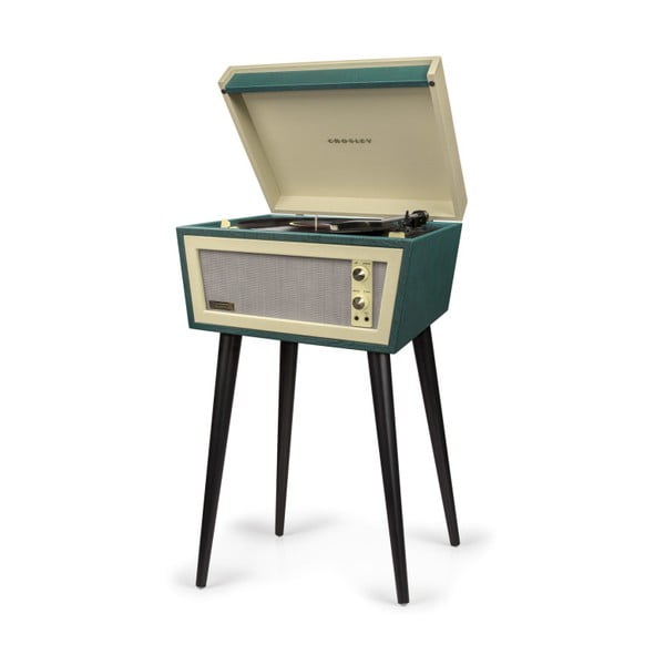 Zeleni gramofon s nogicama Crosley Sterling Green-image-3