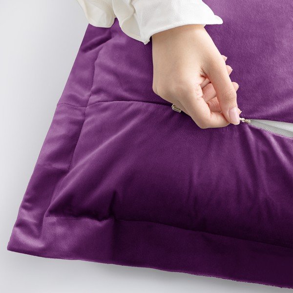 Set od 2 tamno ljubičaste AmeliaHome Side navlake za jastuke, 45 x 45 cm-image-3