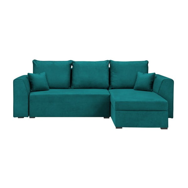 Tirkizna kutna sofa na razvlačenje Cosmopolitan dizajn Dover