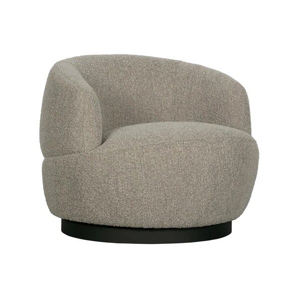 Svijetlo siva okretna fotelja Wolly – WOOOD