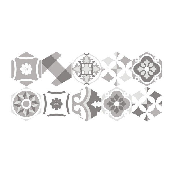 Set od 10 vodootpornih podnih naljepnica Ambiance Adamo, 20 x 18 cm-image-2