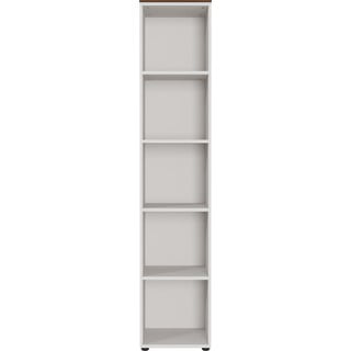 Sivo-bež biblioteka u dekoru oraha 41x197 cm Ancona - Germania