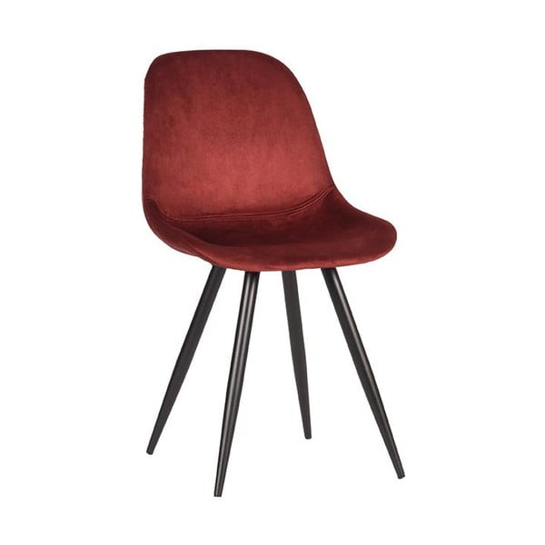 Crvene baršunaste blagovaonske stolice u setu 2 kom Capri  – LABEL51