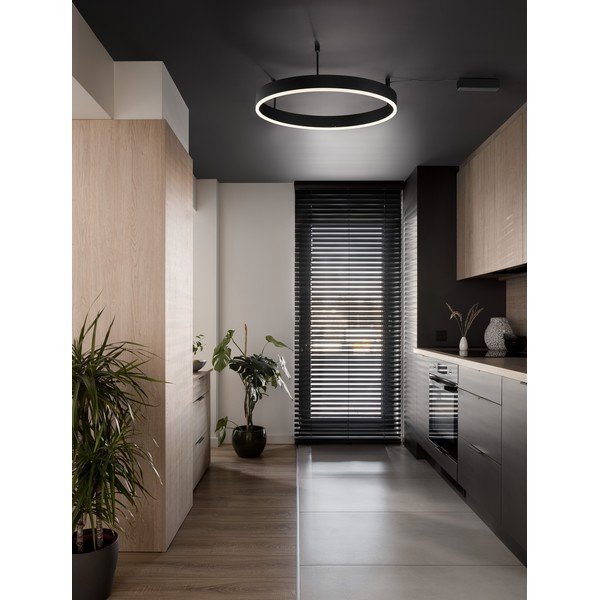 Mat crna LED stropna svjetiljka aluminijska s mogućnosti zatamnjivanja Motif – Nova Luce-image-1