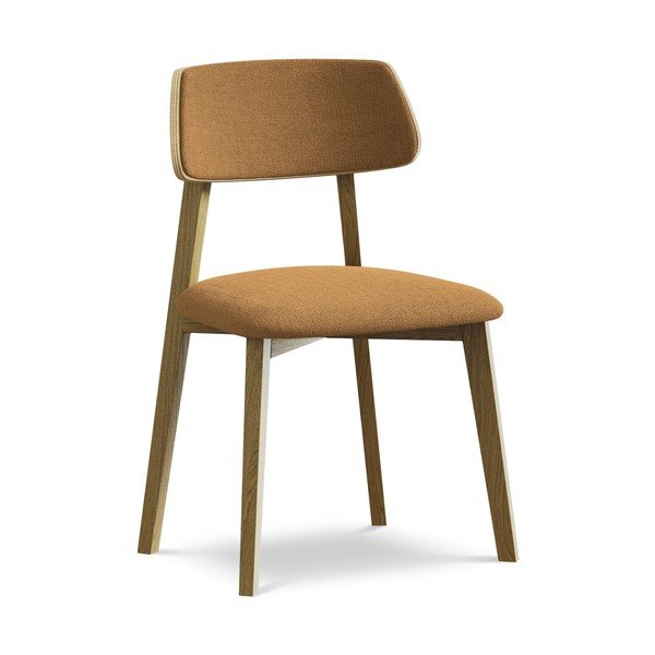 Blagovaonska stolica od masivnog drveta boja terakote Niu – Makamii