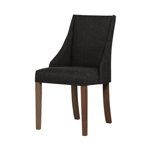 Antracit siva stolica s tamnosmeđim nogama od bukve Ted Lapidus Maison Absolu