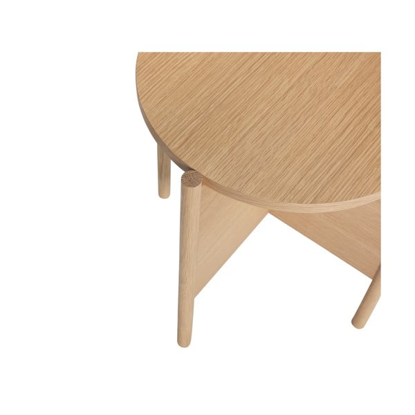 Okrugli pomoćni stol u dekoru hrasta ø 45 cm Heritage – Hübsch-image-2