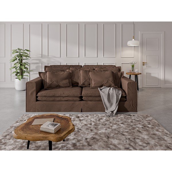 Tamno smeđa sofa 236 cm Nora – Ropez-image-1