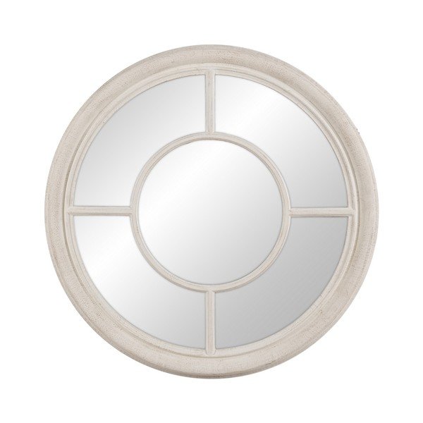 Zidno ogledalo s okvirom od masivnog drveta ø 79 cm Paula – Ixia