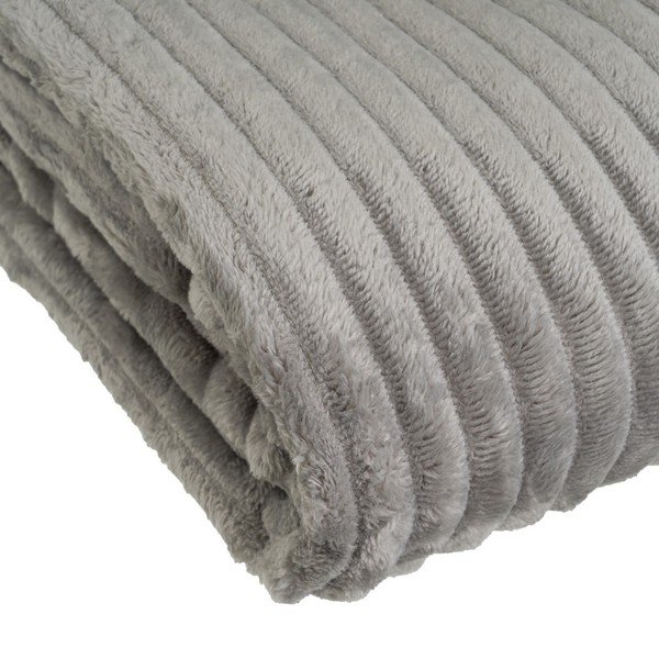 Siva deka od mikropliša 130x160 cm Fur Velvet – Casa Selección-image-3