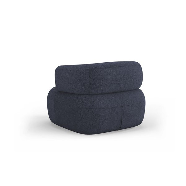 Tamno plava fotelja od bouclé tkanine Jenny – Micadoni Home-image-3