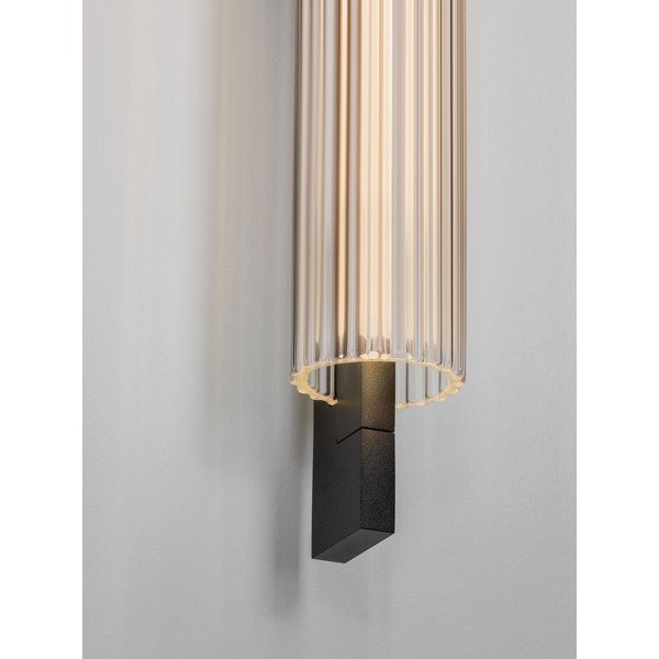 Mat crna LED zidna lampa aluminijska s mogućnosti zatamnjivanja Glovia – Nova Luce-image-2