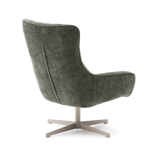 Okretna fotelja prljavo zelena od šenila Teryl – Kave Home-image-3