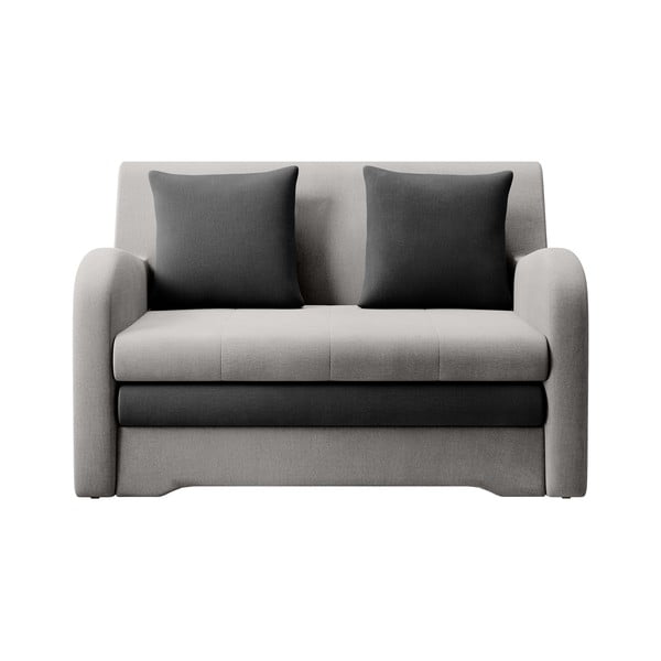 Svijetlo siva/antracitno siva baršunasti sklopiva sofa 130 cm Ario – ELTAP
