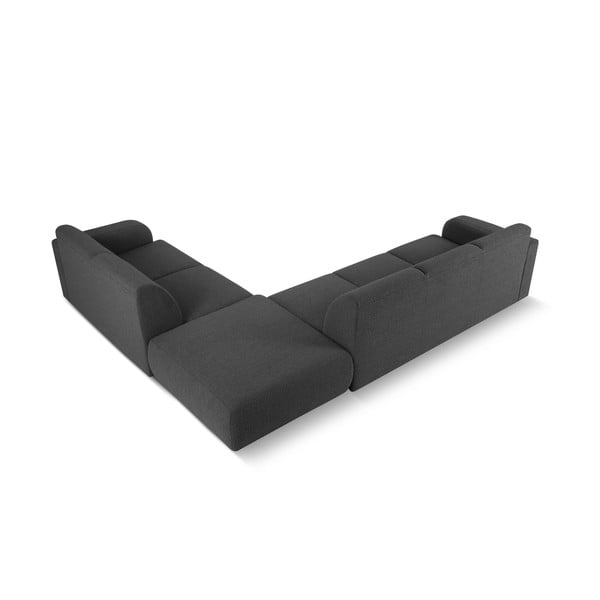 Tamno siva kutna garnitura od bouclé tkanine (s desnim kutom) Molino – Micadoni Home-image-3