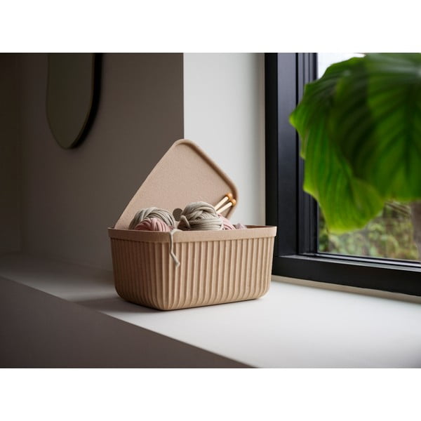 Svjetlo smeđe kutije za pohranu u setu  2 kom s poklopcem 32x23x20,5 cm Pulp – Zone-image-1