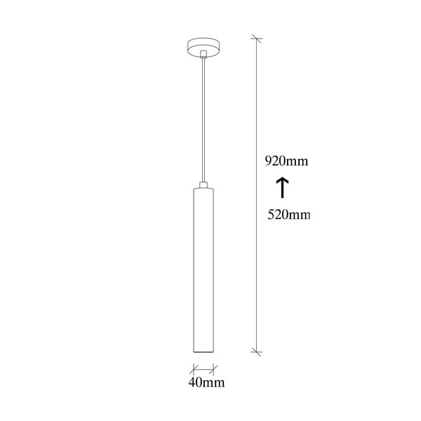 Crna viseća svjetiljka s metalnim sjenilom ø 4 cm Best – Opviq lights-image-4
