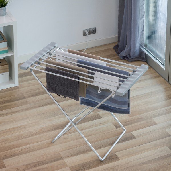 Siva sklopiva električna sušilica za odjeću InnovaGoods Clotheshorse-image-4
