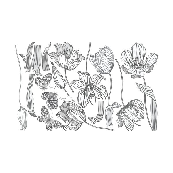 Set zidnih samoljepljivih naljepnica Ambiance Bright Tulips-image-2