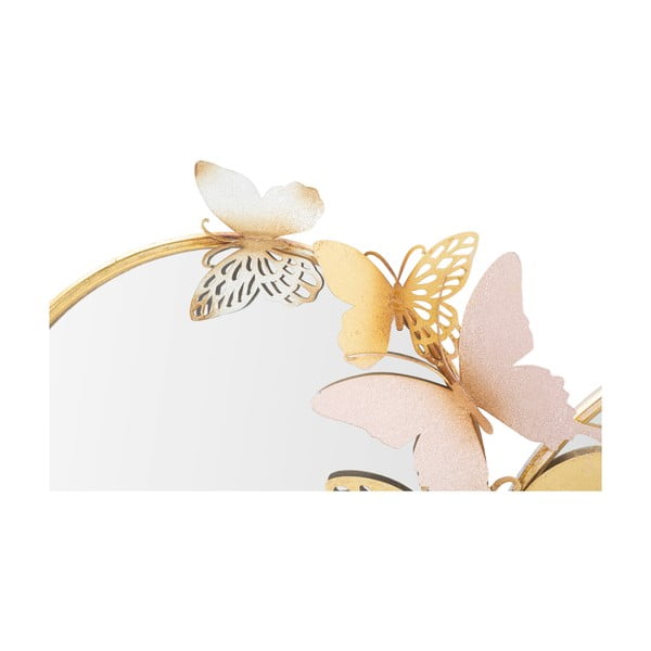Zidno ogledalo u ružičasto-zlatnom dekoru Mauro Ferretti Farfalle, 81 x 52,5 cm-image-4