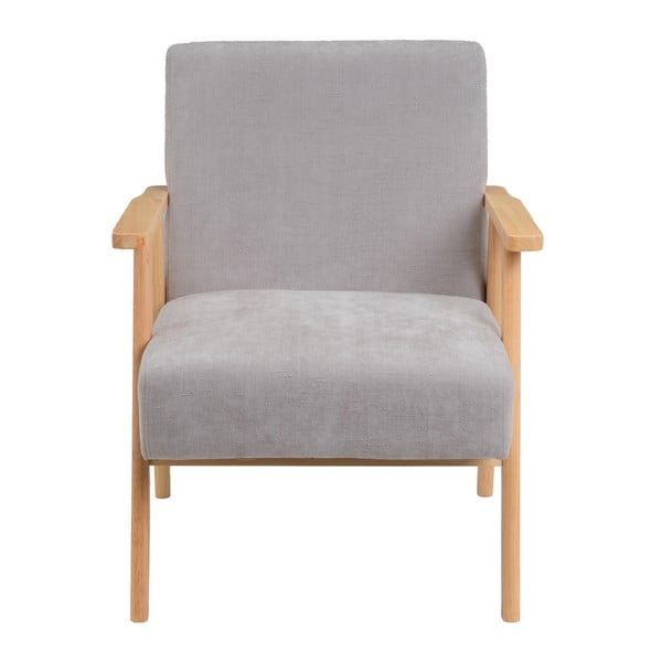 Siva fotelja od šenila Vintage – Casa Selección-image-2