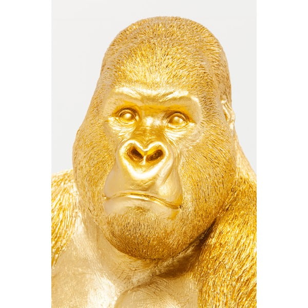 Dekorativna skulptura u zlatnoj boji Kare Design Gorilla-image-1
