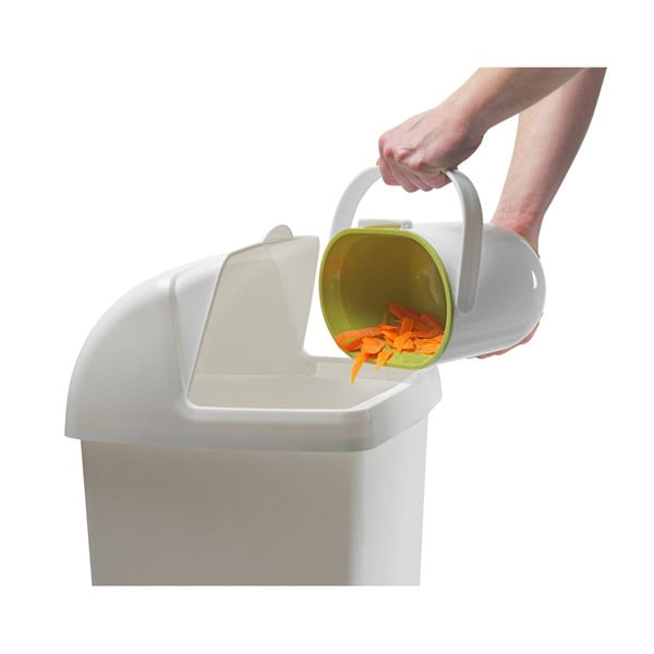 Bijelo-zelena kanta za kompostabilni otpad Addis Caddy, 2,5 l-image-3
