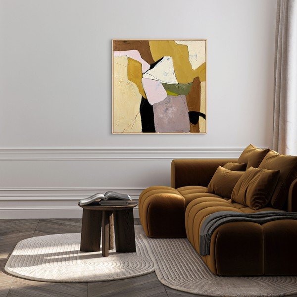 Ručno oslikana slika s okvirom/na platnu 101x101 cm Featured – Malerifabrikken-image-1