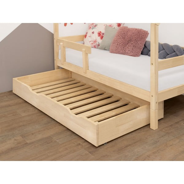 Bijela drvena ladica ispod kreveta s podnicom i punim dnom Benlemi Buddy, 90 x 180 cm-image-1