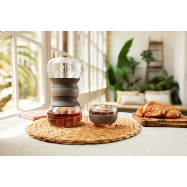 Svjetlo smeđi staklen čajnik s cjedilom 500 ml – Lékué-image-2