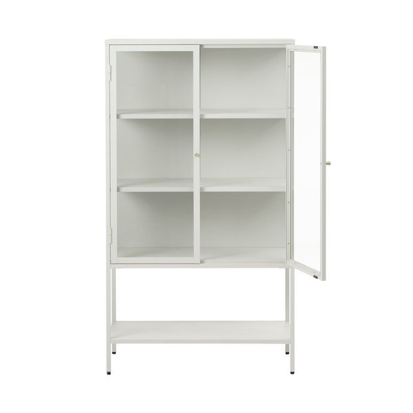 Bijela metalna vitrina 90x160 cm Carmel – Unique Furniture-image-2