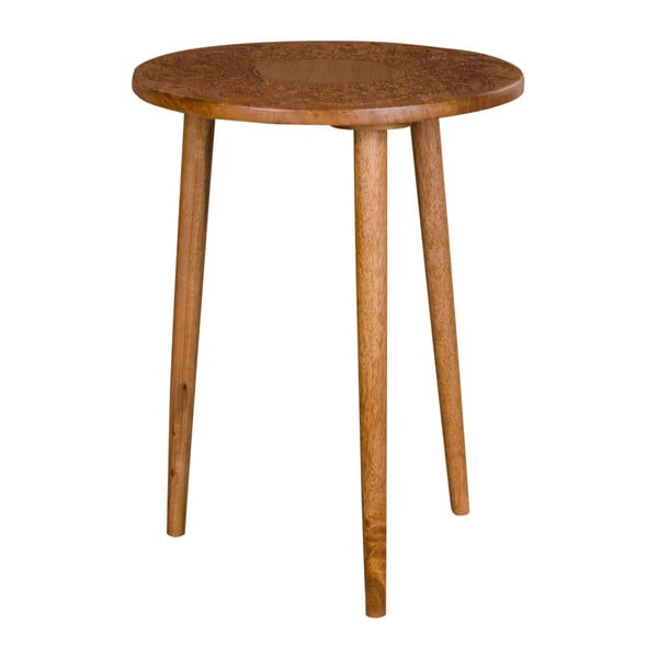 House Nordic Makalu pomoćni stol od mango drveta, ø 35 cm