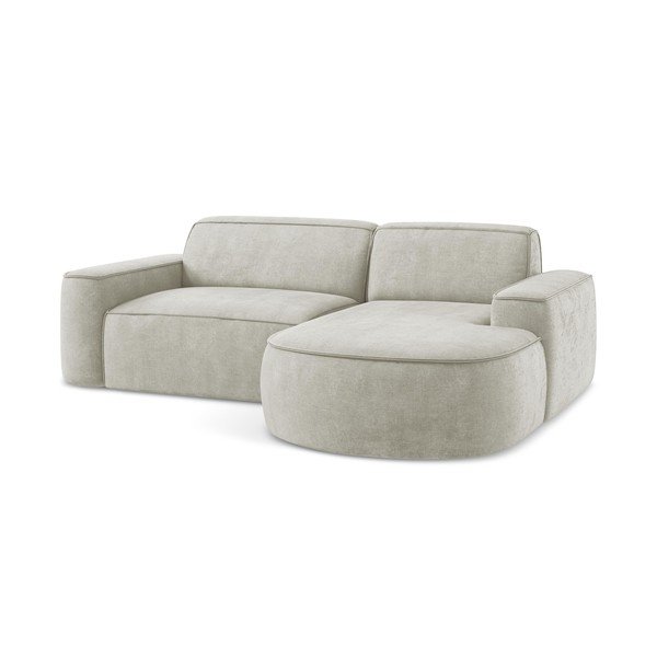 Krem kutna garnitura od šenila (s desnim kutom/s ležaljkom) Omao – Makamii-image-4