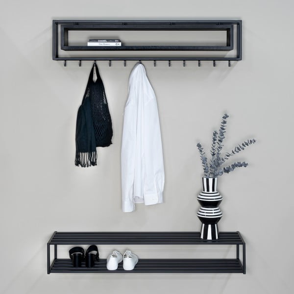 Crni metalni viseći ormarić za cipele 118x20,5x30,5 cm School – Spinder Design-image-4