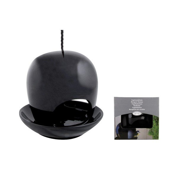 Crna keramička hranilica Esschert Design, ⌀ 18 cm-image-1