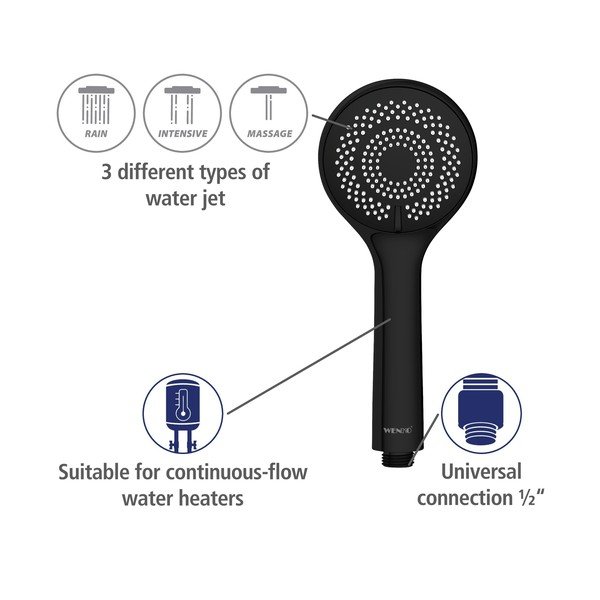 Glava za tuš ø 9,5 cm Water Saving - Wenko-image-4