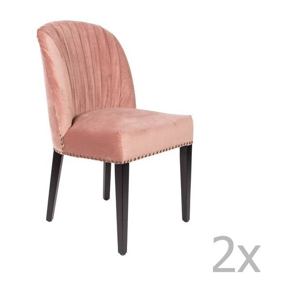 Set od 2 ružičaste stolice Dutchbone Cassidy