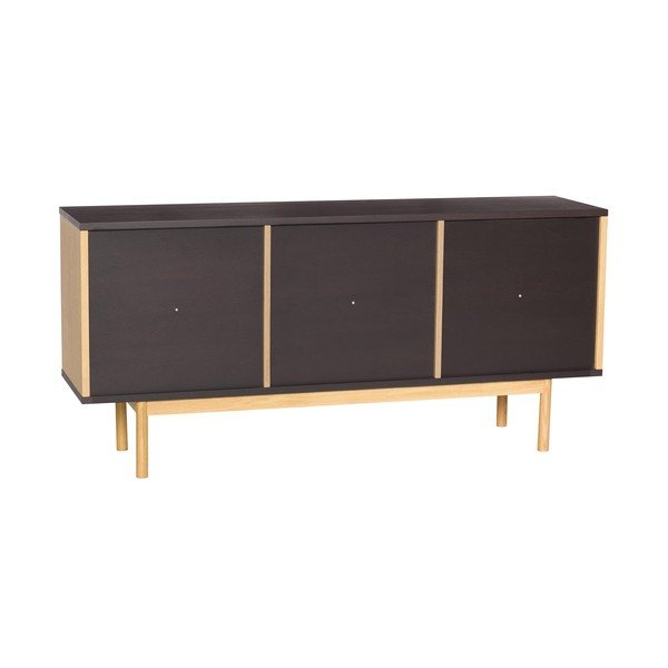 Smeđa komoda u dekoru hrasta 140x65x35 cm Dual – Hübsch-image-4