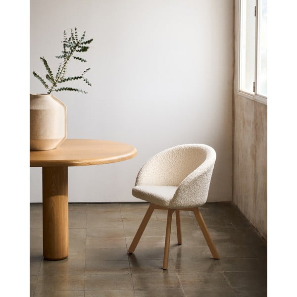 Krem podstavljena blagovaonska stolica Marvin – Kave Home-image-1