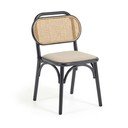 Crna/bež blagovaonska stolica Doriane – Kave Home