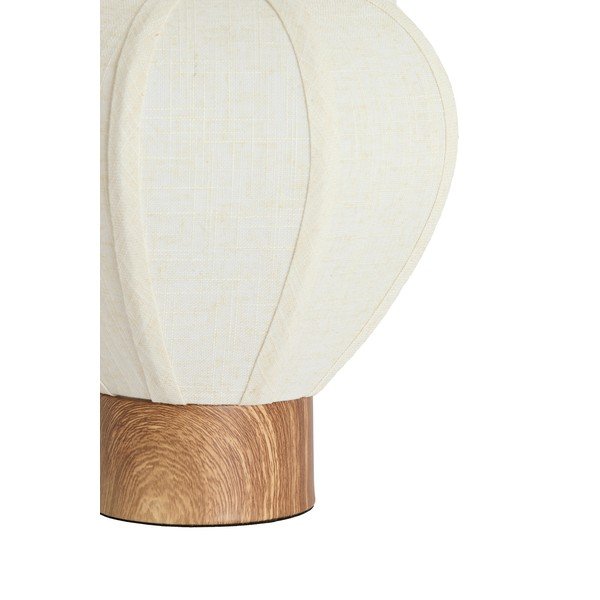 Krem metalna stolna lampa s tekstilnim sjenilom (visina 23,5 cm) Kyzo – Light & Living-image-2