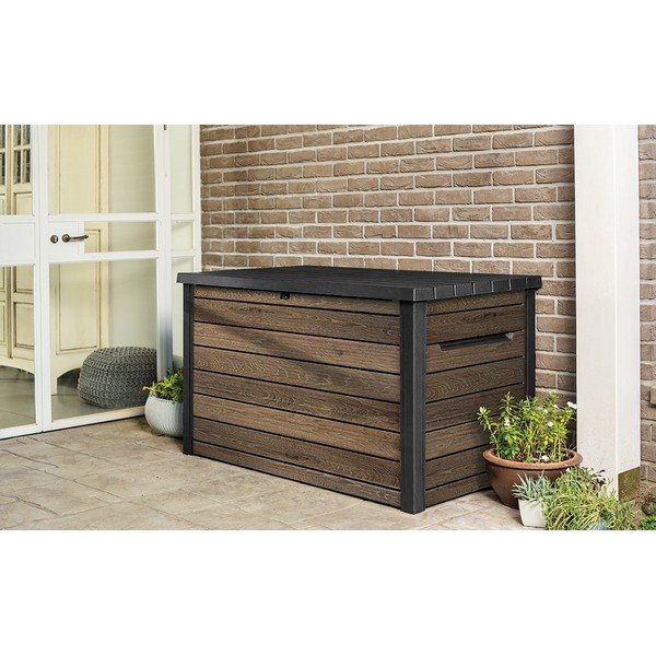 Smeđa plastična vrtna kutija za pohranu Signature – Keter-image-1