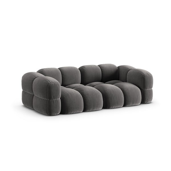 Siva baršunasti sofa 250 cm Loretto – Cosmopolitan Design-image-2