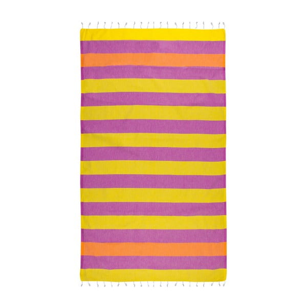 Ružičasto-žuti Hammam ručnik Lust, 95 x 175 cm