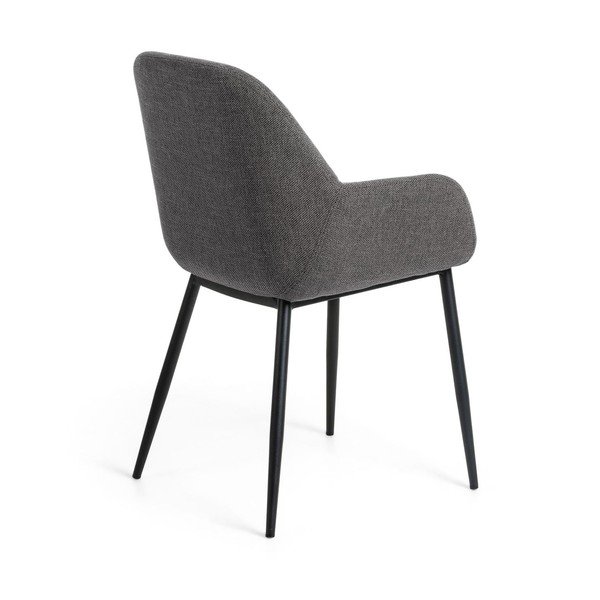 Antracitno siva podstavljena blagovaonska stolica Konna – Kave Home-image-3