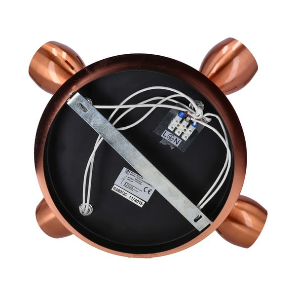Stropna lampa bakrene boje s metalnim sjenilom 35x35 cm Cross – Candellux Lighting-image-4